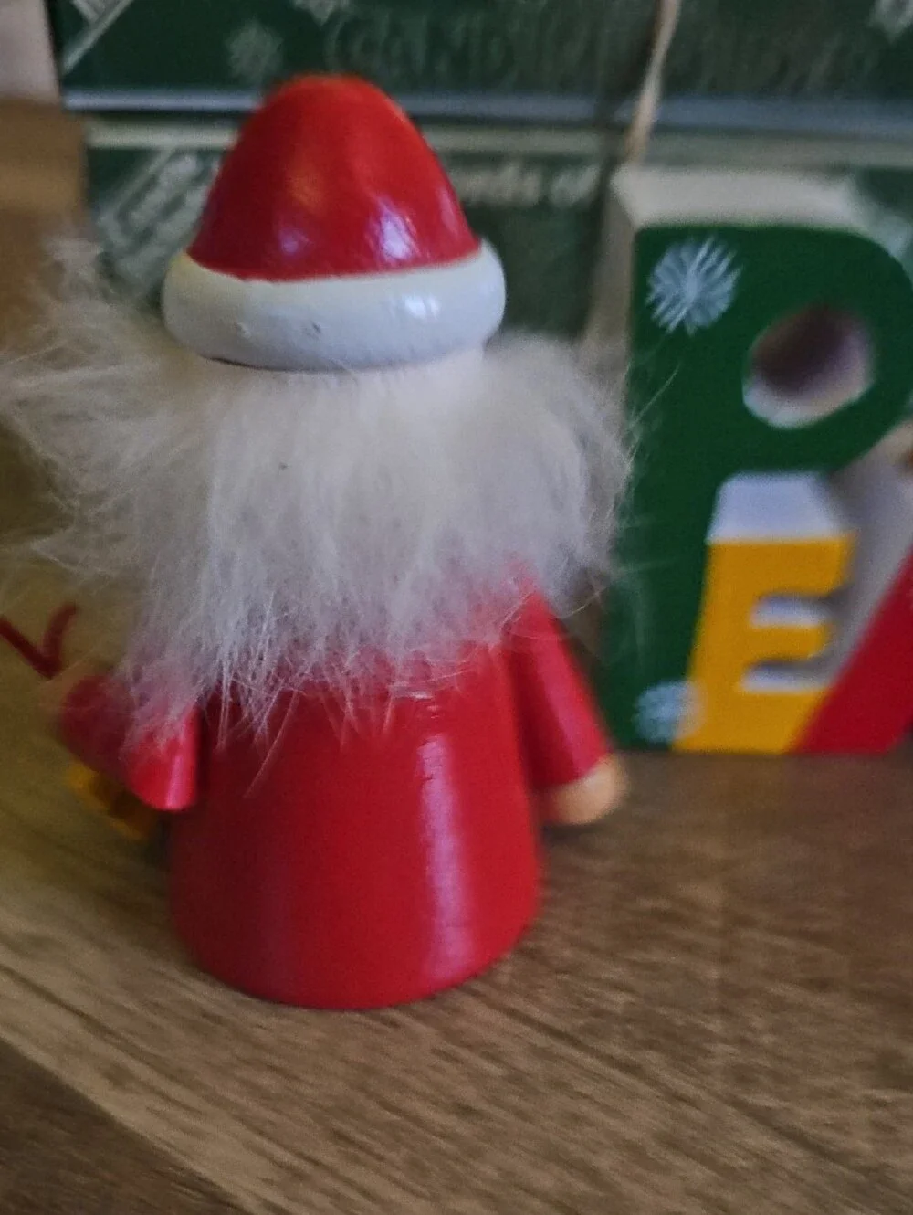 VTG 'Words of Christmas' Holiday Letter Candles PLUS Santa